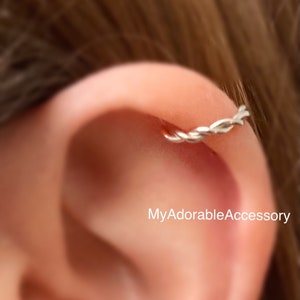 Twisted Cartilage Ear Cuff, Ear Cuff, Cartilage Ear Cuff