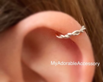 Twisted Cartilage Ear Cuff, Ear Cuff, Cartilage Ear Cuff