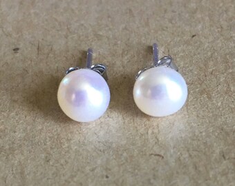 Pearl Earrings, Stud Pearl Earrings