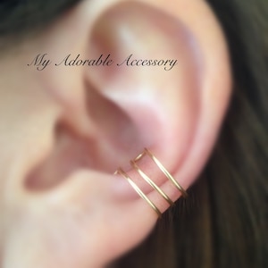 Triple Conch Wire Ear Cuff, Ear Cuff image 1