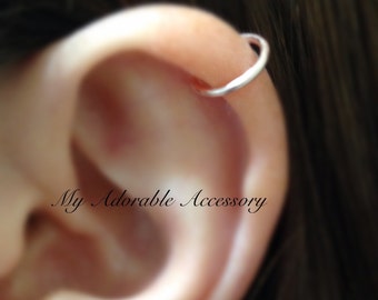 fake hoop cartilage earrings