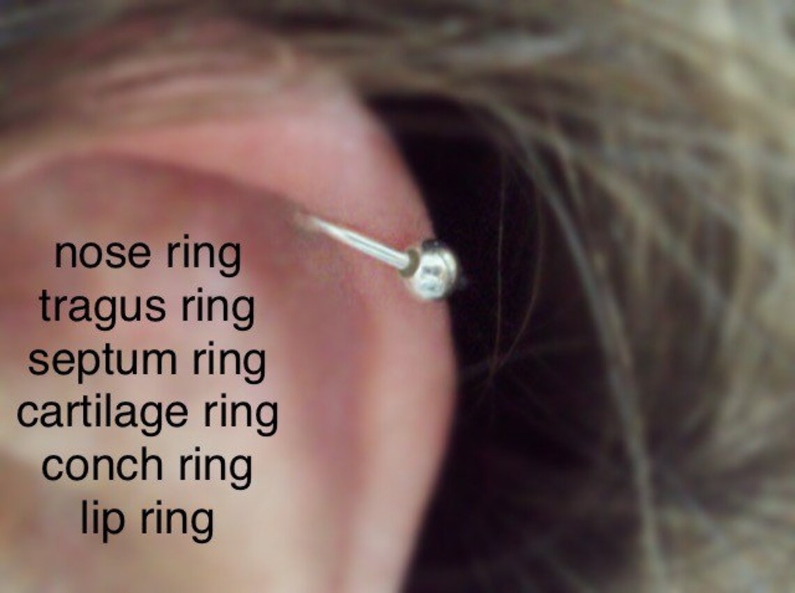 20 Gauge or 18 Gauge Nose Sleeper Piercing/cartilage Ring/ Etsy
