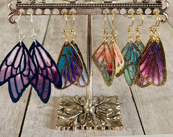 Boucles d'Oreilles Pendantes Aile de Papillon