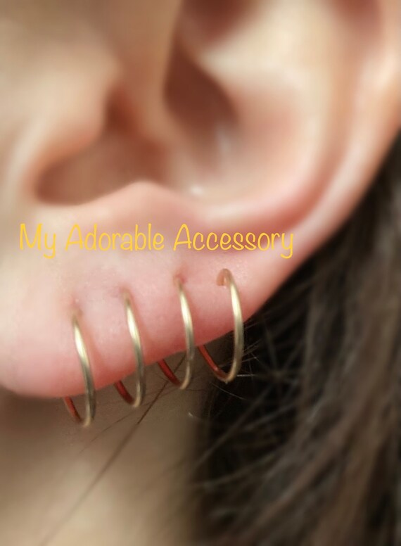 Four Piercing Twist in Earrings Etsy