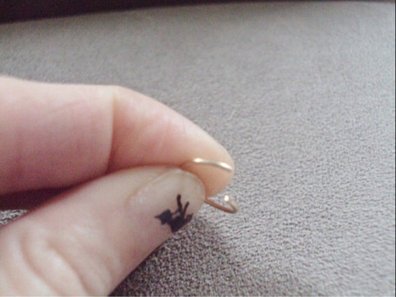 Lip Ring Septum Ring Sleeper Piercing Endless Ring Tragus Ring Cartilage Ring Set of Three Nose Ring Nose Ring
