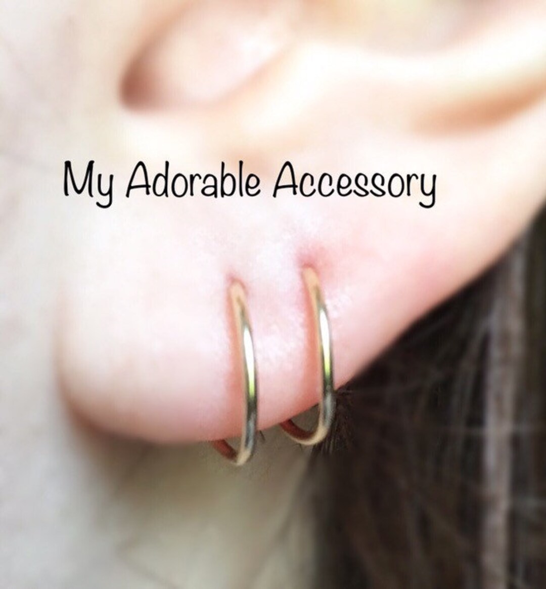 Double Pierced Twist in Earrings, Spiral Earrings, Threader Earrings