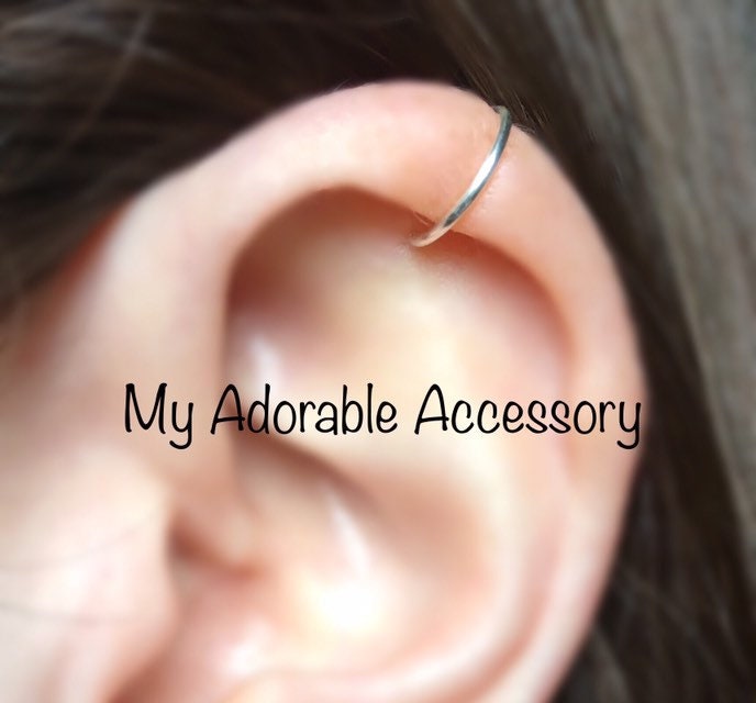 lijn sectie ga zo door Fake Cartilage Piercing Ear Cuff Fake Piercing Cartilage | Etsy
