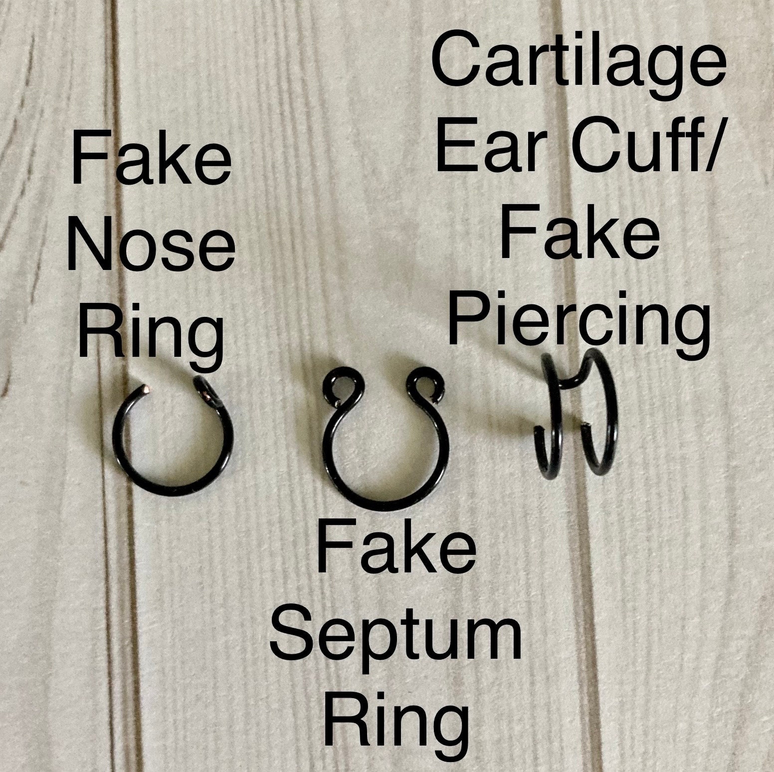 Buy QWALIT Fake Nose Rings Hoop Fake Septum Jewelry Clip on Nose Rings Non  Pierced Septum Nose Rings Faux Piercing Jewelry for Women Men, metal,  stainless-steel at Amazon.in