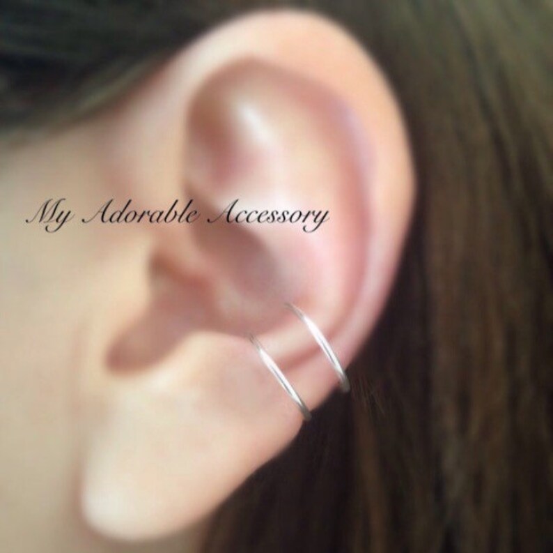 Double Large Hoop Conch Cuff Ear Cuff Fake Conch Piercing Etsy