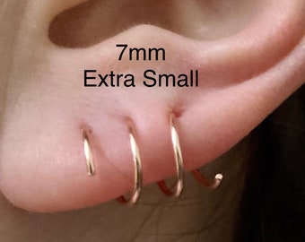 Triple Pierced Twist in Earrings, Spiral Earrings