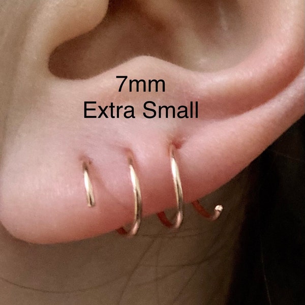 Triple Pierced Twist in Earrings, Spiral Earrings