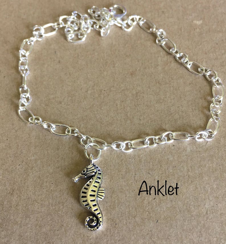 Sea Horse Charm Anklet Bracelet image 1