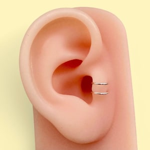 Double Fake Tragus Hoop/Ring/Tragus Cuff, Tragus Ear Cuff