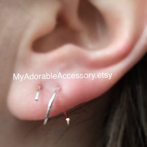 Extra Small Twist In Earrings,  Double Pierced Twist in Earrings, Spiral Earrings, Threader Earrings, Huggie Earrings