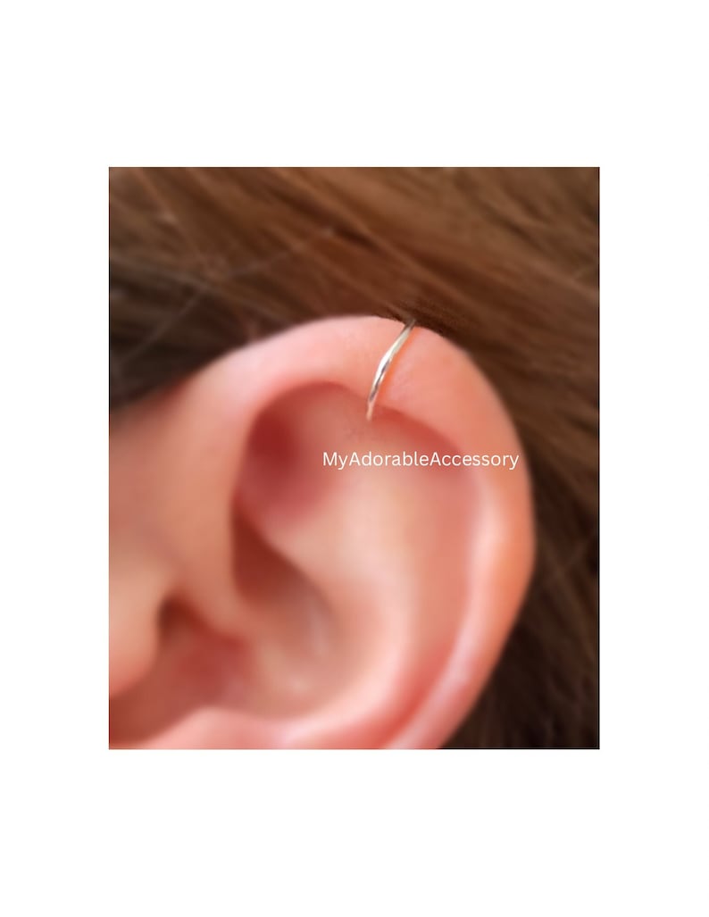 Fake Cartilage Piercing, Ear Cuff, Fake Piercing, Cartilage Ear Cuff, Faux Piercing image 1