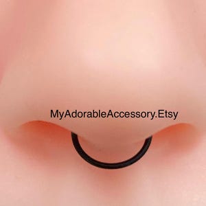 Fake Septum Nose Ring, Faux Septum Hoop, Clip on Septum Ring