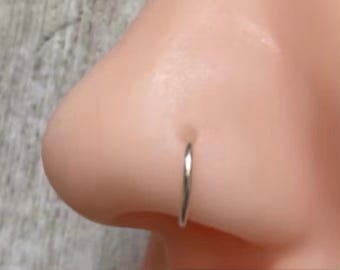 Fake Nose Ring, Faux Nose Ring, Clip on Hoop, Nose Cuff, No Piercing Nose Jewelry