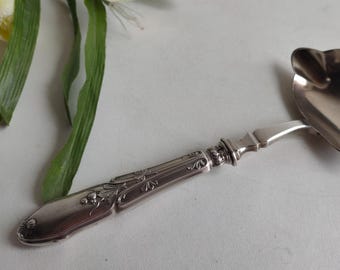 French antique silver 950 asparagus tongs, Minerve stamp, Alphonse