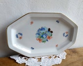Limoges porcelain dish, original box, Haviland Madoura, trinket dish with painted design.