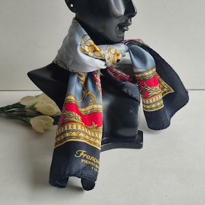 Foulard En Soie Vintage Veuve Clicquot Par Pierre Balmain - Made In France, Années 1970 - Occasion