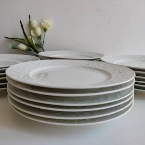 SET OF 3 Raynaud Ercuis side /dessert / bread plates, French vintage, Limoges relief porcelain plates.