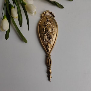 French antique bronze decor piece, very ornate with tapered lower section, circa 1900.