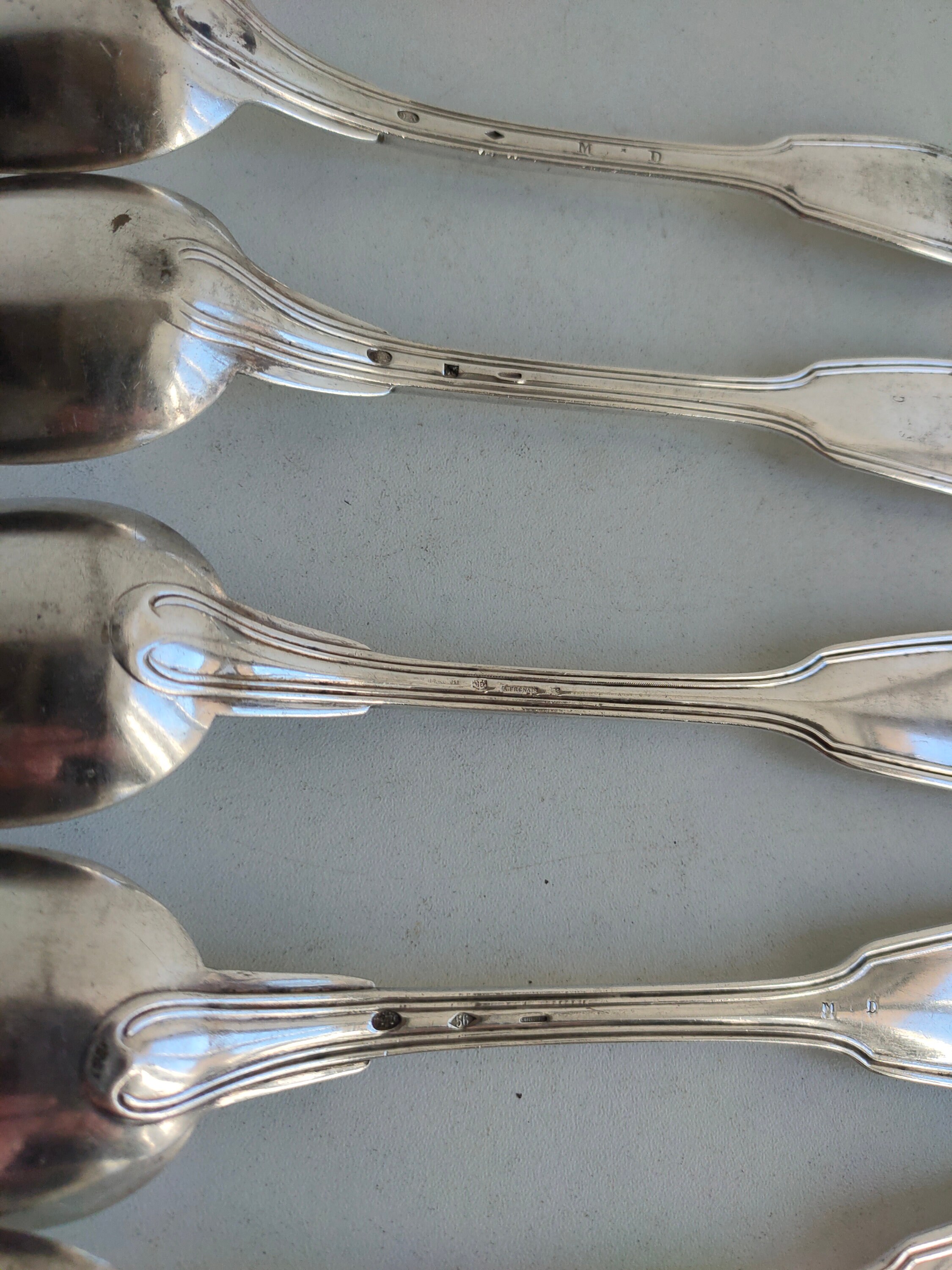 Cuillères à Dinner Christofle Inox – Vintage 7 Pièces – Acier 7 Pouces