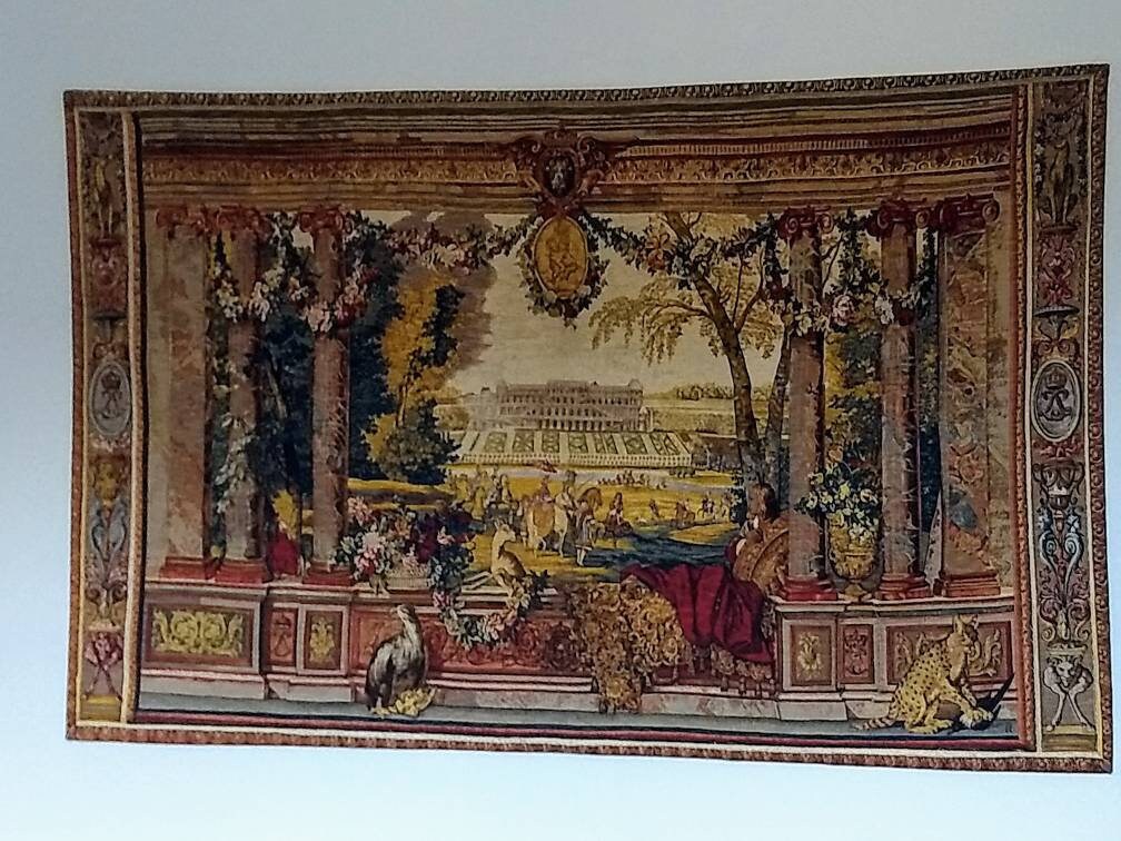 Français Grand Mur Vintage Suspendu, Editions d'art de Rambouillet, Reproduction La Tapisserie Saint