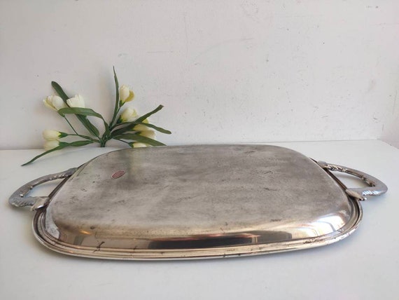 Vintage Silver Plated Large Newport Gorham Serving Tray, Two