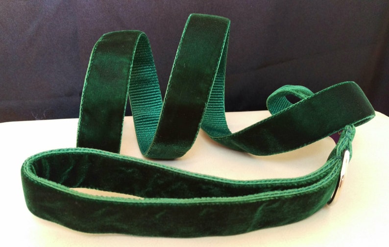 Dog Leash Velvet Forest Green image 4