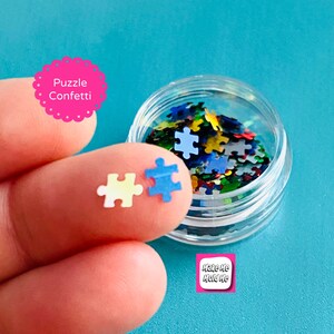 Rainbow Jigsaw Puzzle Piece Confetti MM104