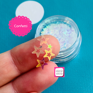Amazing White Holographic Cut Out Star Confetti MM103 T