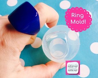Silicone Ring Mold - Chunky Square Size US 7 , 8 8.5 , 10