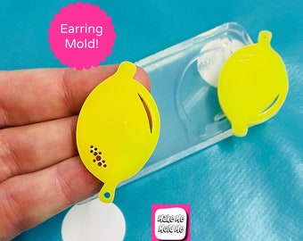 40mm Silicone Earring Lemon  Dangle Mold - Earrings Resin Crafter Mould EM179