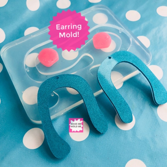 60mm XL Noodle Arc Dangle Earring Mold EM300