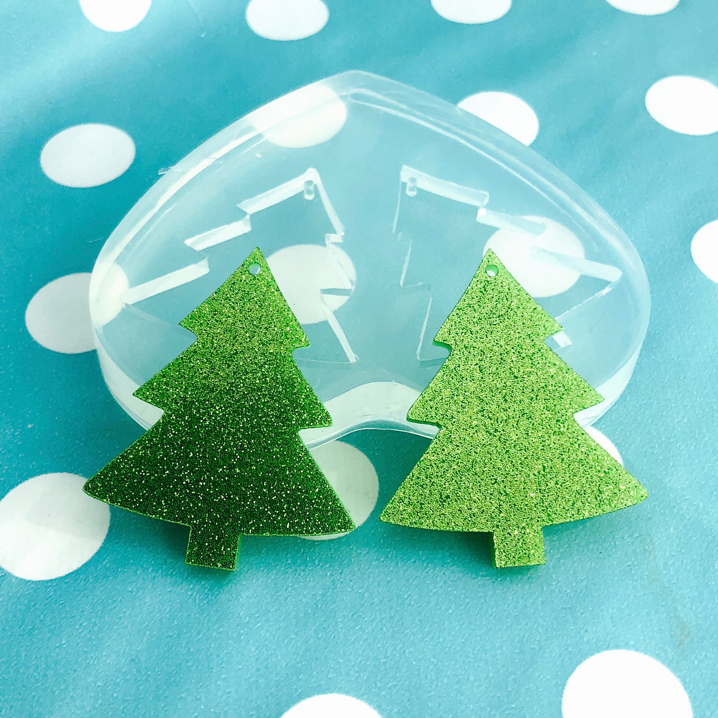 Fluffy Christmas Tree Earrings Mold