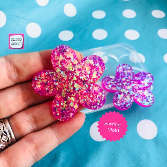 40mm Silicone Stud Flower Earring Mold EM423