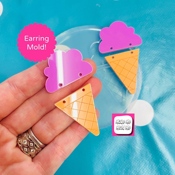 Silicone Earring Ice Cream Stud Mold EM175