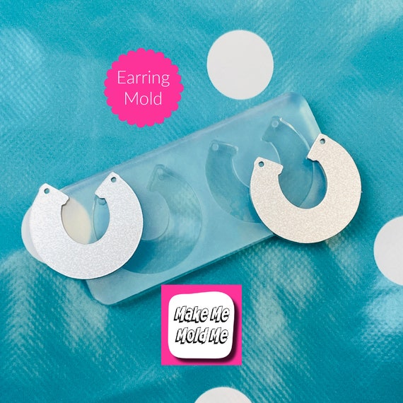 Clear silicone Molds for Resin 30mm Horse SHoe Pony Dangle Earring EM803