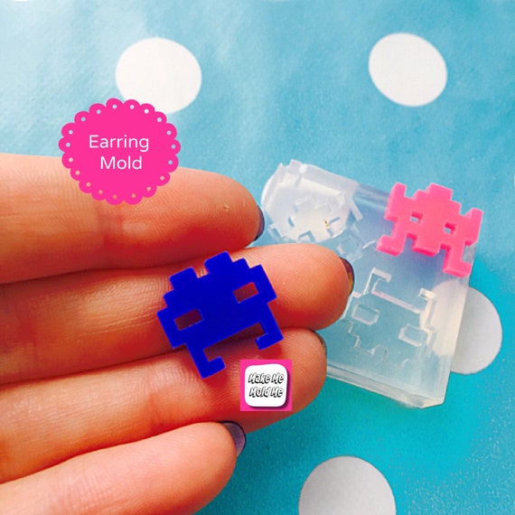 Space Invaders Aliens Earring Mold EM105