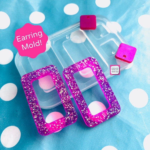 50mm Cut out Rectangle Earring Mold  EM358
