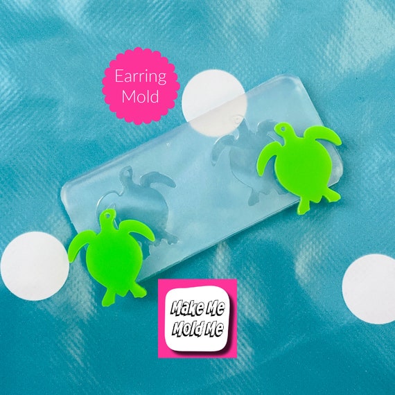 Clear Silicone Molds for Resin 30mm Turtle Earring Nature Sea EM802
