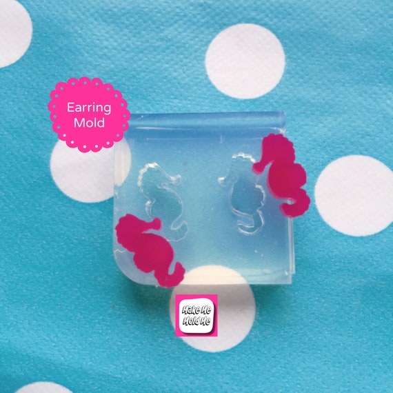 Silicone Earring Seahorse Stud Mold  EM73