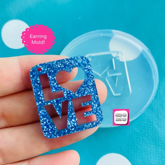 30mm Love Word Silicone Pendant Mold - Resin Crafter NM08