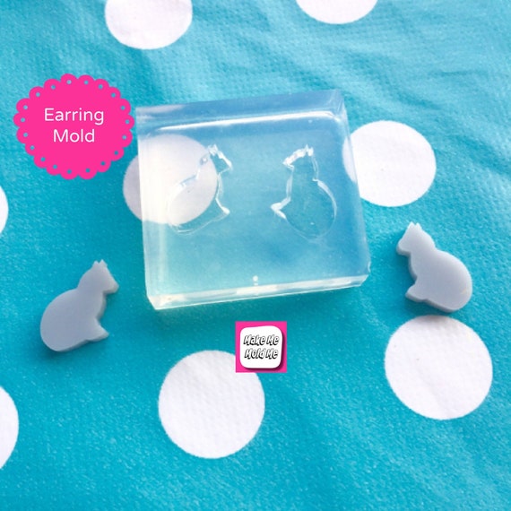 Silicone Earring Cat Shape Pet Stud Mold  EM200
