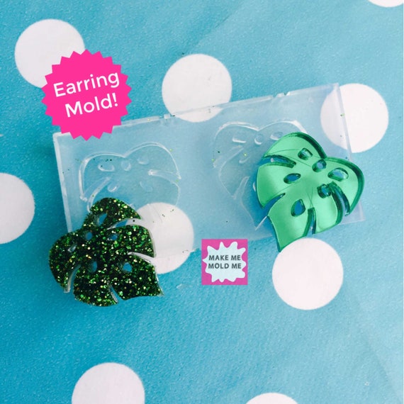 Monstera Leaf Earring Mold with Holes EM239