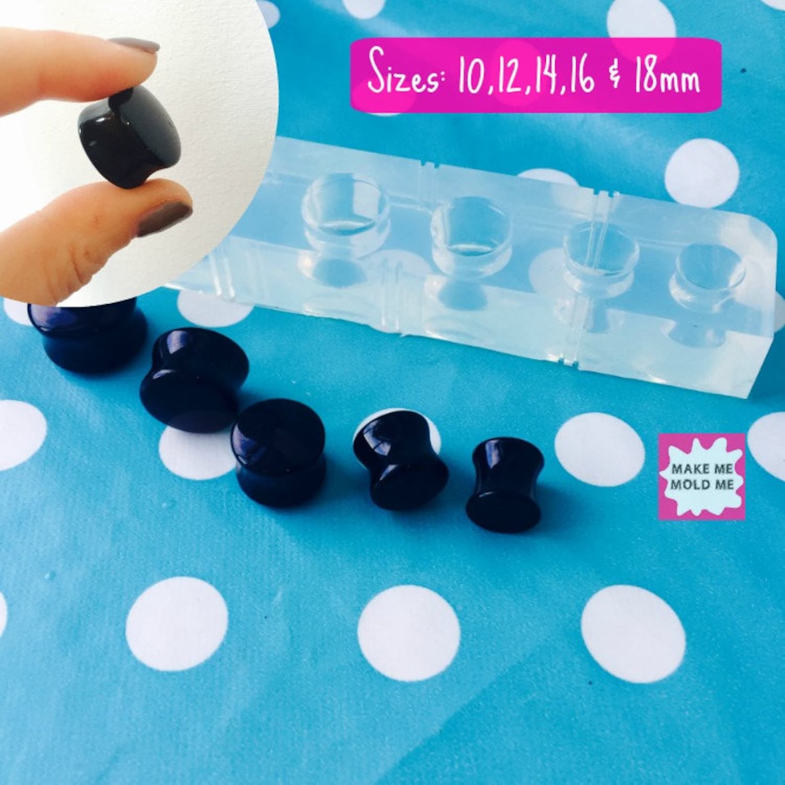Silicone Ear Tunnel Plug Mold 10mm 12mm 14mm 16mm 18mm Etsy