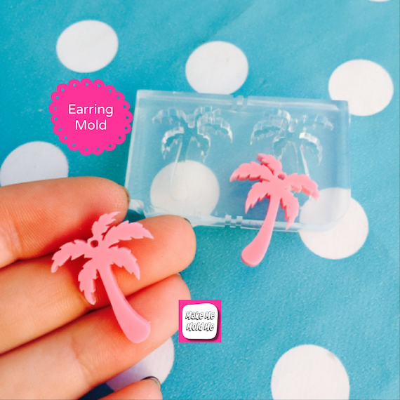 Silicone Palm Tree Earring Mold - EM263