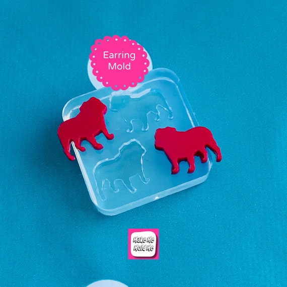 British Bulldog Earring Stud Mold