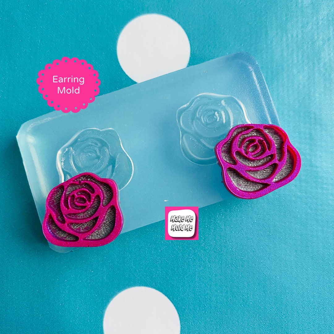 20mm Rose Stud Earring Mold Resin Mould Jewellery Making EM524 T Etsy UK
